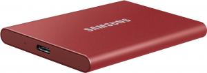Samsung T7 külső SSD piros 1TB USB 3.2 (MU-PC1T0R/WW)
