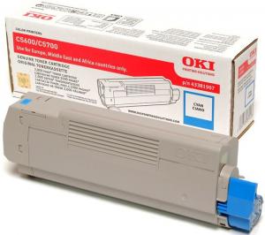 OKI TONER 43381907 (C5600/5700C) CYAN 2k