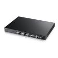 28 Port Smart Managed PoE Switch 24x Gigabit Copper PoE and 4x Gigabit dual pers